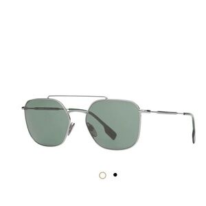 NWT Burberry Geometric Frame Sunglasses Dark Green 100% UV Protection UNISEX